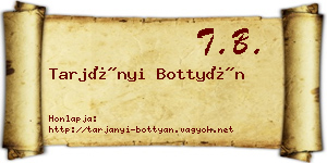 Tarjányi Bottyán névjegykártya
